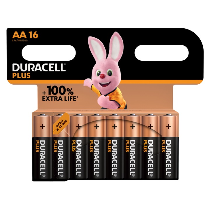 Baterie, Duracell, Alcalin, Negru, AA
