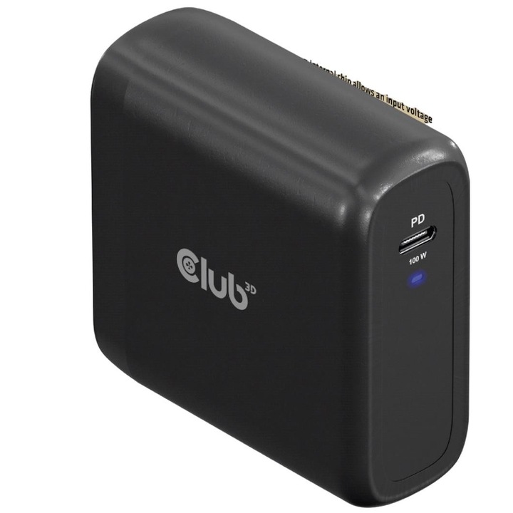 Incarcator de calatorie, Club 3D, 1xUSB Type C PD, 100W