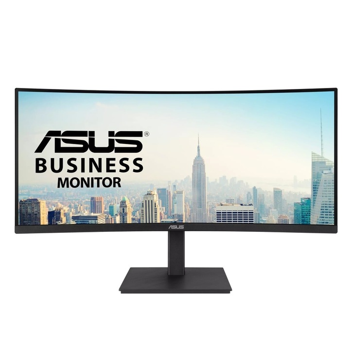 ASUS VA34VCPSN, 86.36 cm (34"), 21:9, 28.8 W, 1500R, HDMI, DP, USB / USB-C, LAN, (F), Fekete ívelt monitor