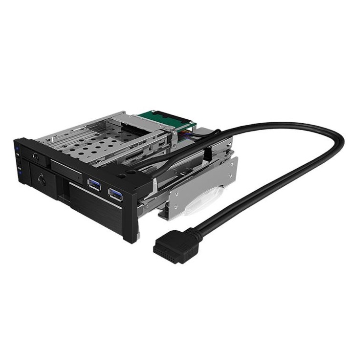 Rack, ICY BOX, 13,3 см, SATA - SATA II - SATA III, черен