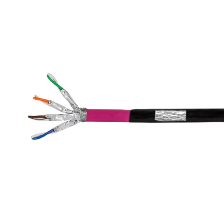 Кабел, LogiLink, Cat7, S/FTP, 50 м, черен