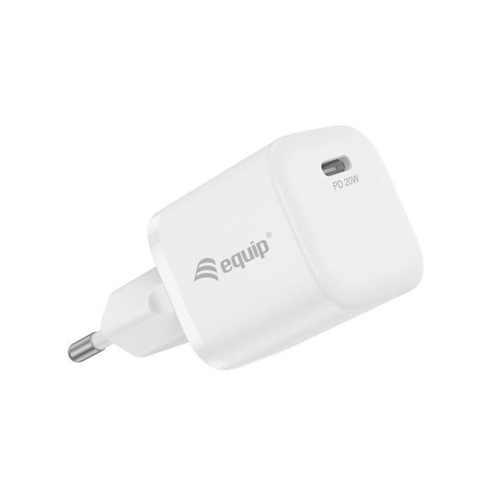 Комплект от 25 зарядни устройства, Equip, 20 W, 12 V, USB-C, бяло