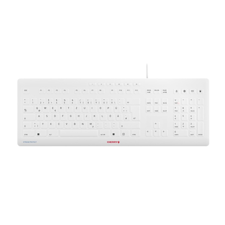 Tastatura, Cherry, USB, 1.8 m, Gri