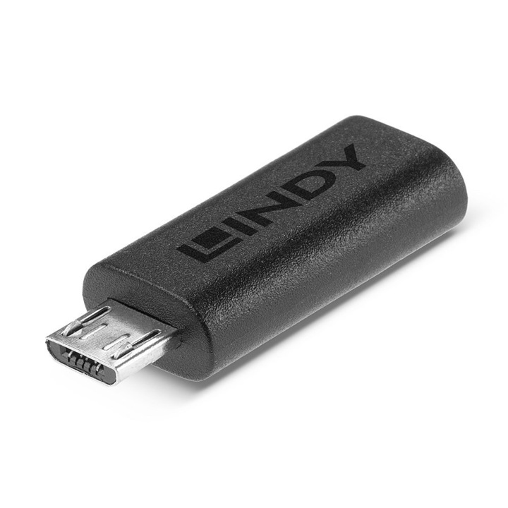 Adaptor USB, Lindy, Nichel/Aur, Negru, Compact