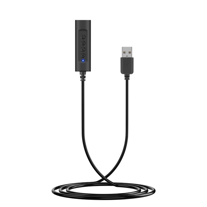 Equip audiokábel-adapter, műanyag, fekete