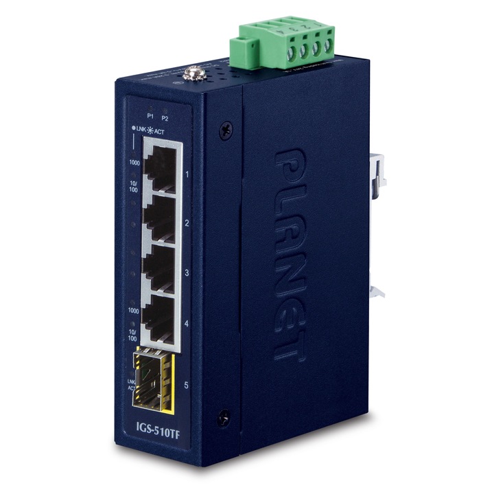 Switch Planet IGS-510TF, fém, fekete