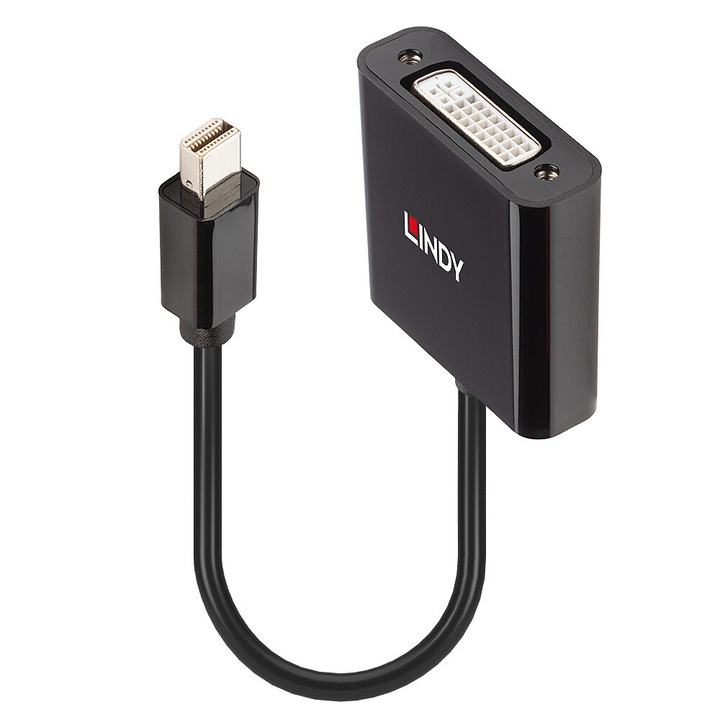 Convertor activ, Lindy, Negru, 0.16 m