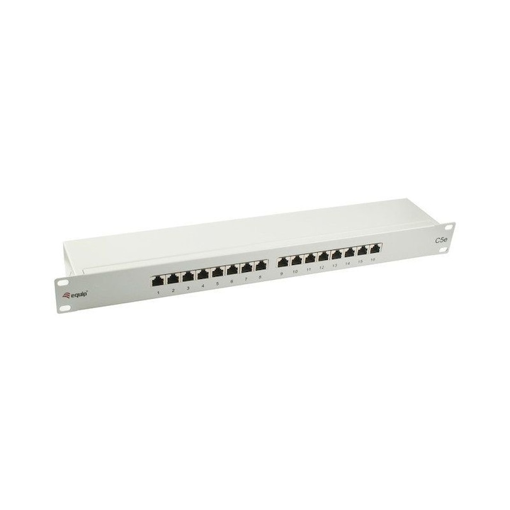 Patchpanel Cat.5e, Equip, Fém, Szürke, 110.5x483x44.5 mm