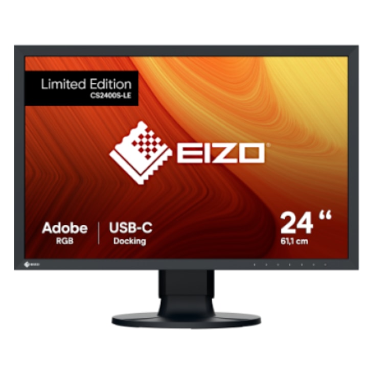 Monitor, Eizo, 24", HDMI/USB-C, 61 cm, Negru