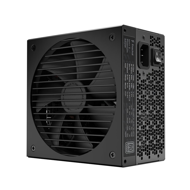 Sursa alimentare, Fractal design, 660W, Negru, 150x150x86 mm