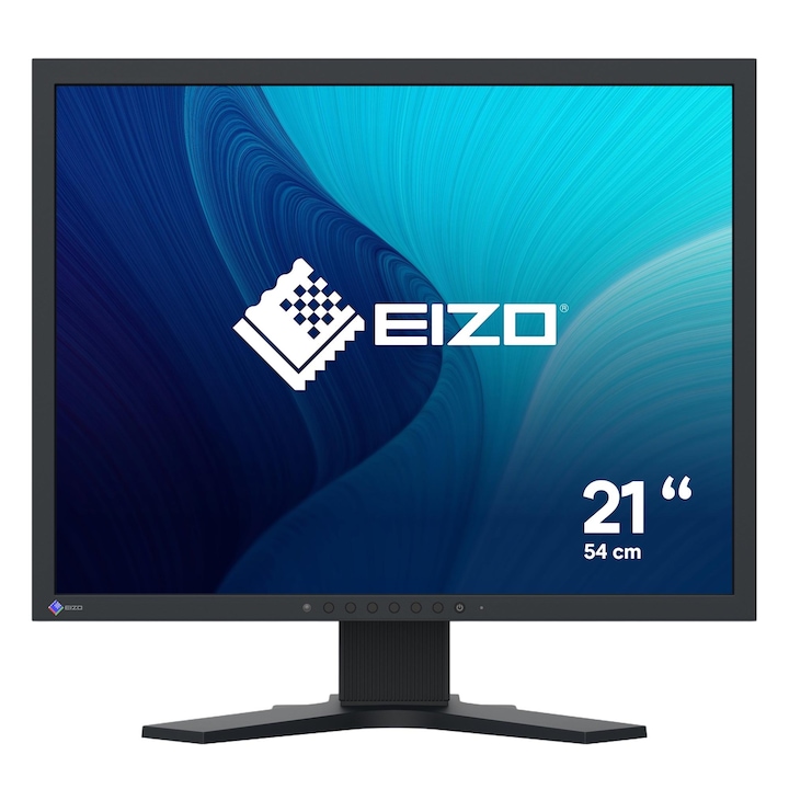Monitor, EIZO, 21IN 4:3 1600X1200 500 CD/M², lapos képernyő, IPS, fekete