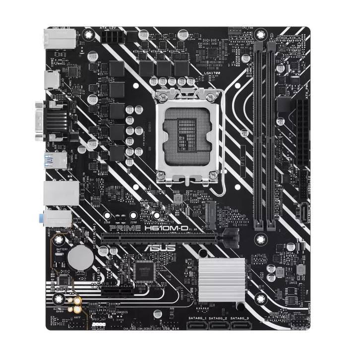 Placa de baza, ASUS, MB ASUS PRIME H610M-D, Intel, 1700, DDR5, mATX, Gri