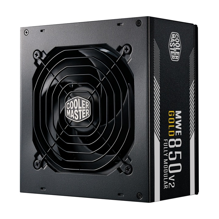 Cooler Master MWE Gold V2 PC tápegység, 850W, 80 PLUS Gold, aktív, fekete, 150x160x86mm