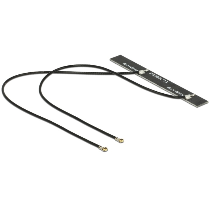 Dupla WLAN antenna, Delock, PCB, 150 mm, fekete