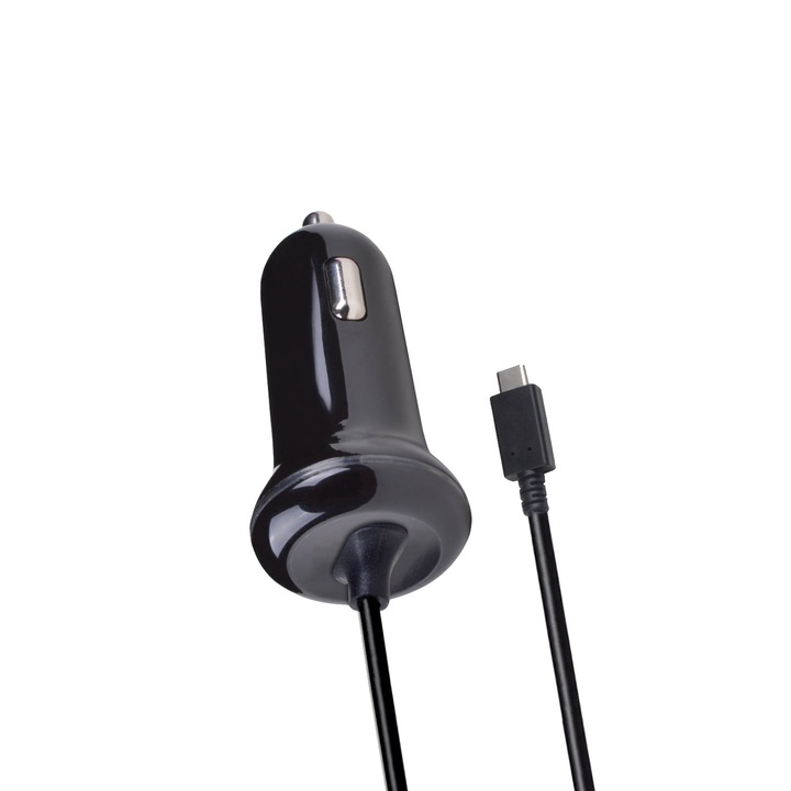 Incarcator auto ACV, 12V/24V, USB-C, Negru