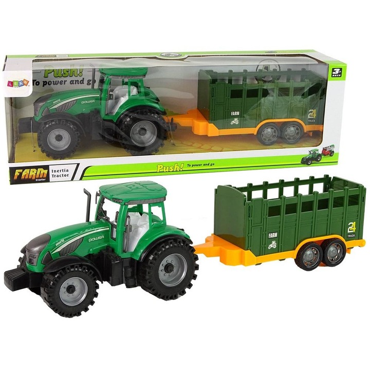 Tractor, Leantoys, Plastic, Multicolor, 3+