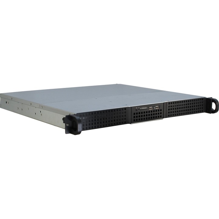 Carcasa server, Inter-Tech, Otel, 1U-10240, ATX, Negru