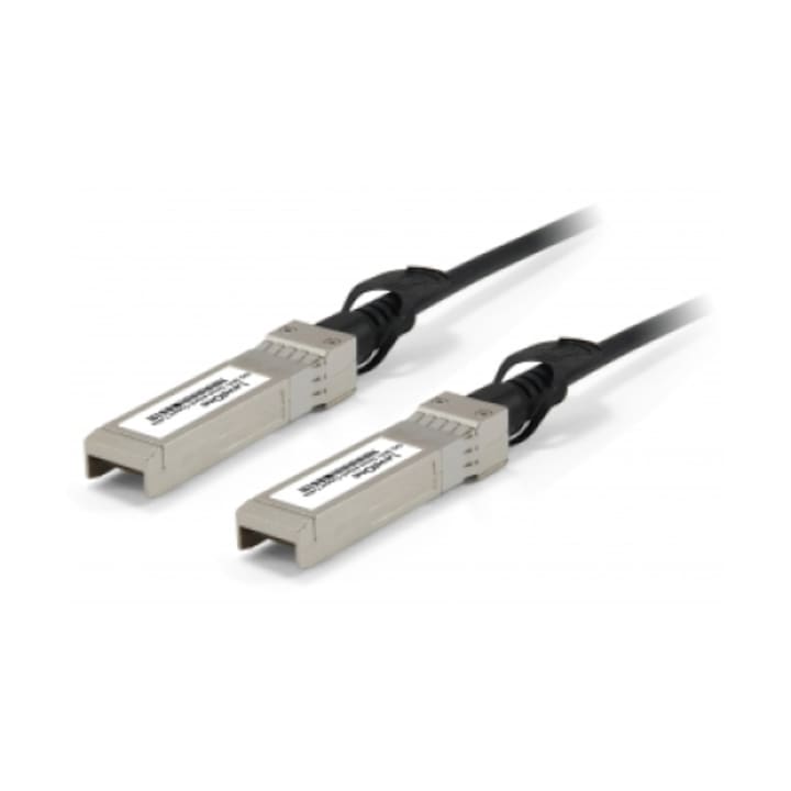 Кабел, LevelOne, 5 м, SFP+/SFP+, черен/сребрист