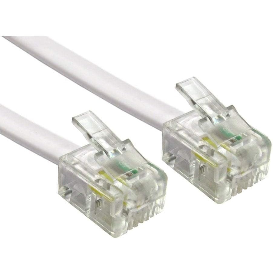 Cablu telefon RJ11 tata > RJ11 tata, 15m, alb G-Plug - eMAG.ro