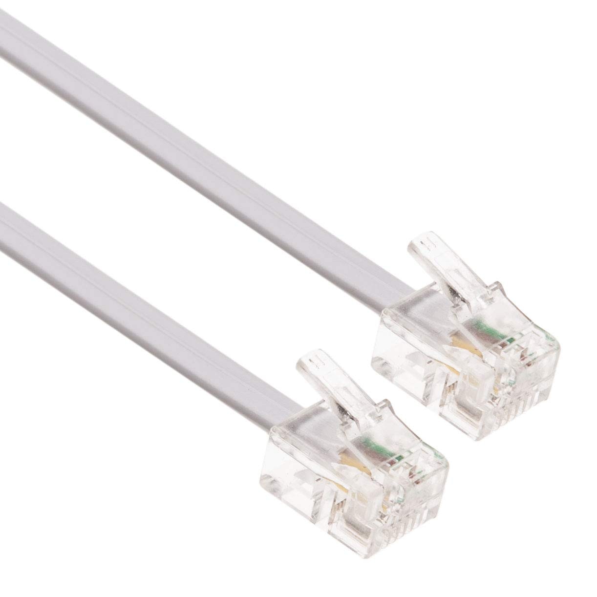 Cablu telefon RJ11 tata > RJ11 tata, 2m, alb G-Plug - eMAG.ro