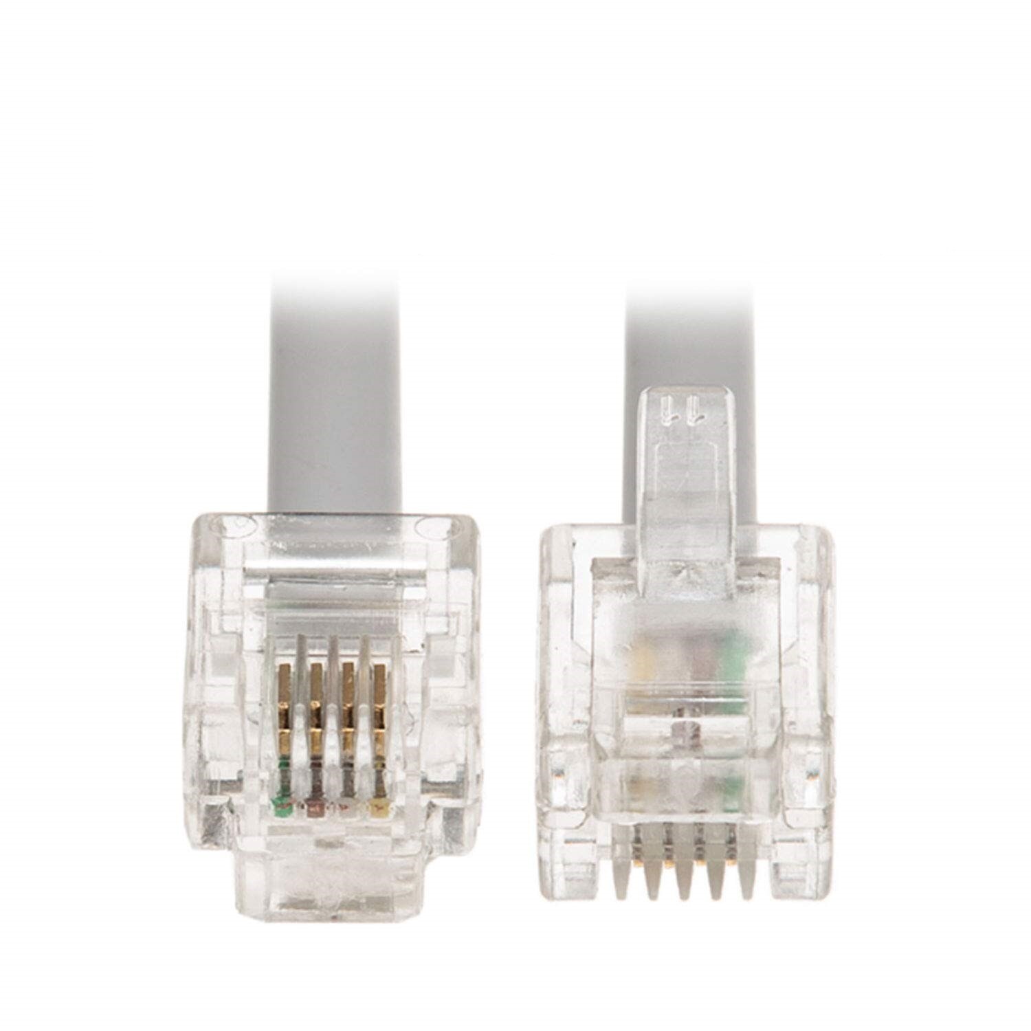 Cablu telefon RJ11 tata > RJ11 tata, 2m, alb G-Plug - eMAG.ro