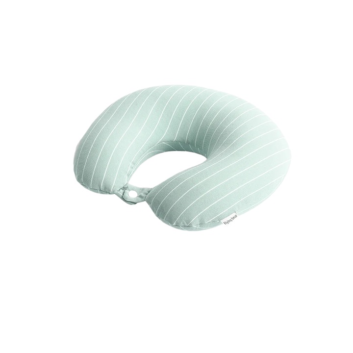 Възглавница за пътуване, Flippy, 2 в 1, с частици от мемори пяна, зелена