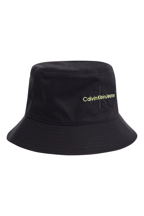 CALVIN KLEIN JEANS, Palarie bucket cu logo brodat, Negru