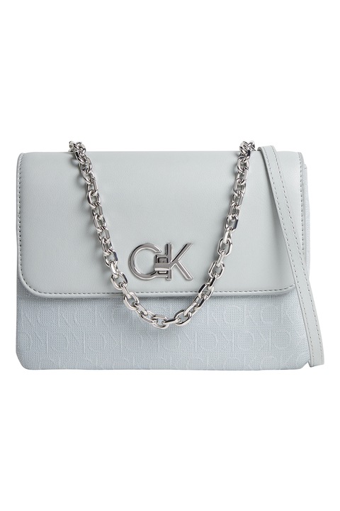 CALVIN KLEIN, Keresztpántos táska logóval, Világosszürke