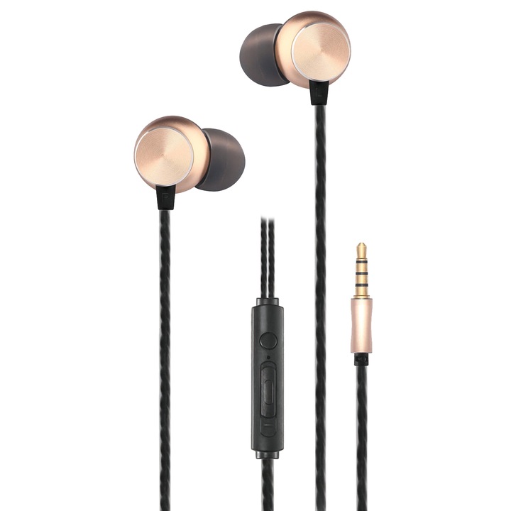 Casti cu fir 2GO Comfort, microfon, alb, 3.5mm, 1.2m