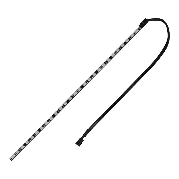 Banda LED NRLED30G, Nanoxia, Cu 27 de becuri, Negru