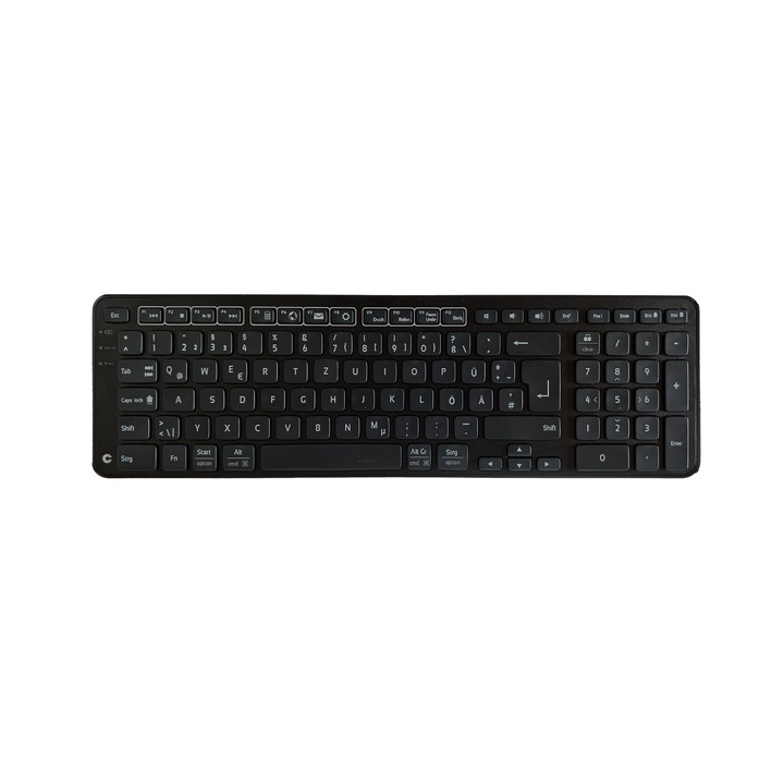 Tastatura, Contour, RF wireless, USB, QWERTZ, Negru