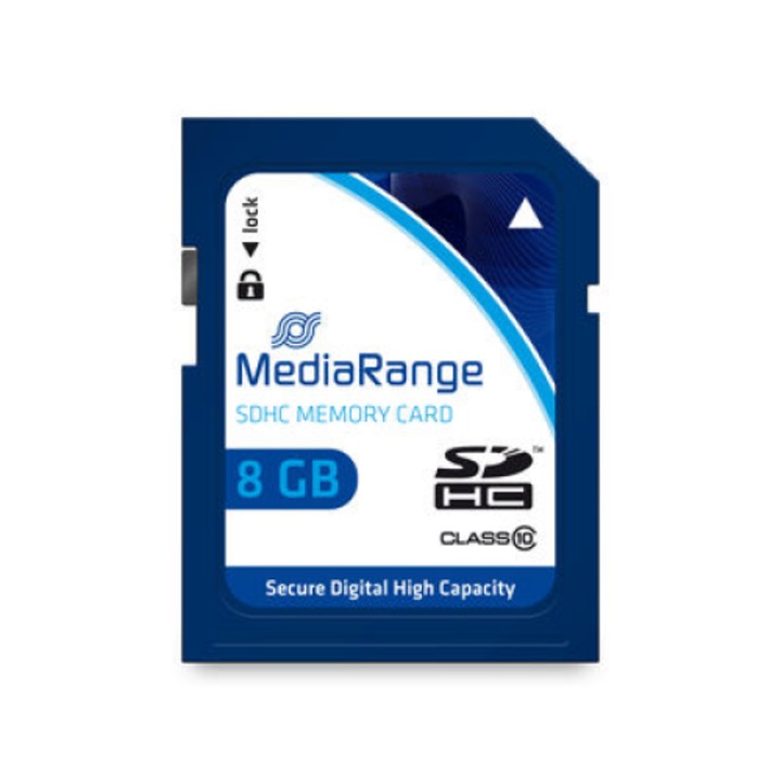 Card memorie, MediaRange MR962, 8GB, Class 10, albastru