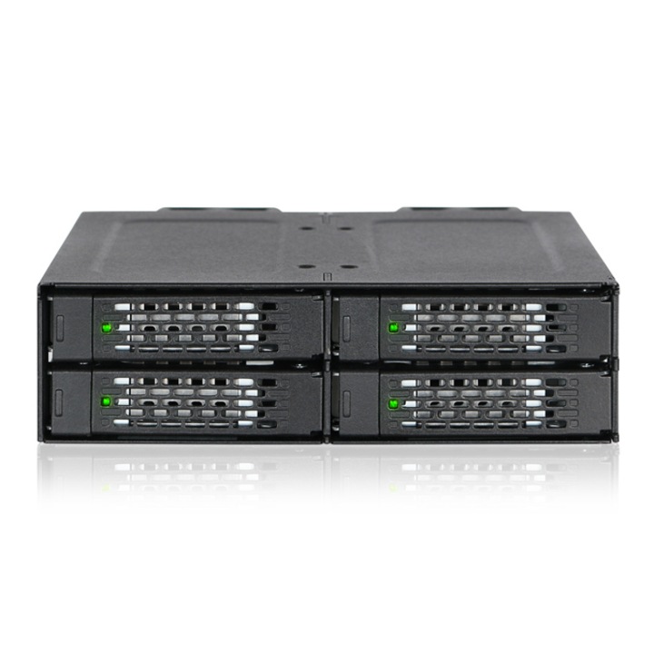 Rack HDD Icy Dock MB699VP-B, metal, 2 ventilatoare, 32 Gbit/s, negru, 140.3x146x41.3mm