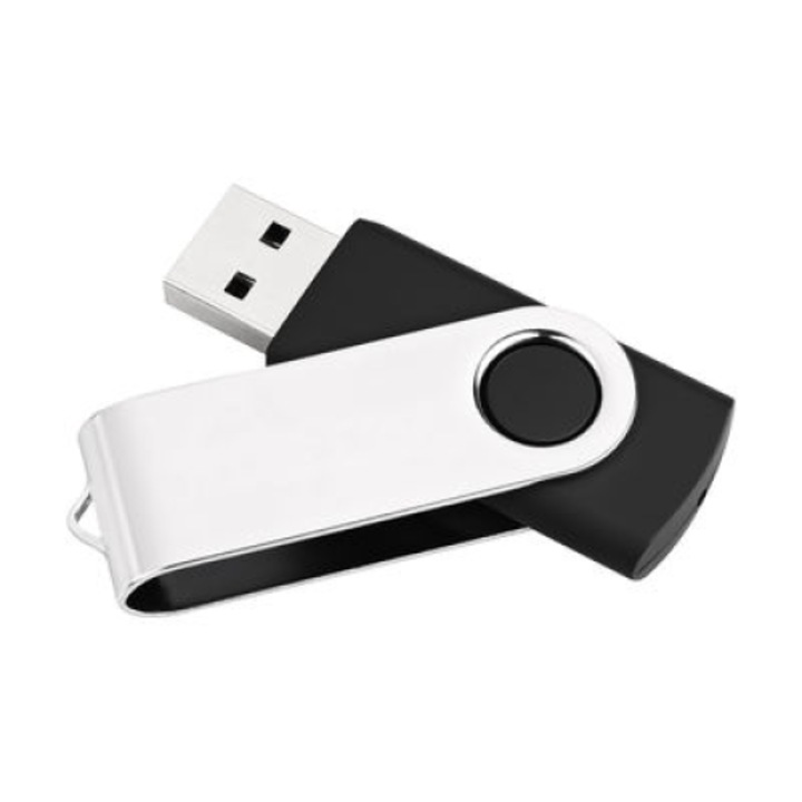 USB памет, MEDIARANGE, 4GB, черен/сребрист