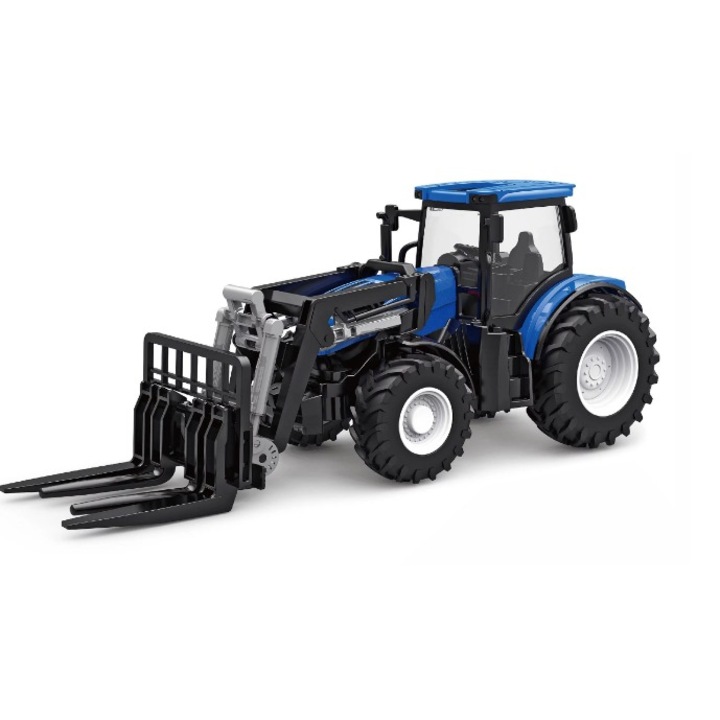 Tractor de jucarie, Amewi, 1:24, Albastru/Negru