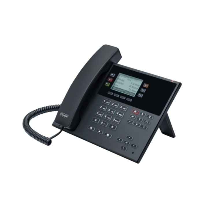 Telefon IP, Auerswald, COMfortel D-110, 3 linii, 2000 Contacte, LCD 2.7", Negru