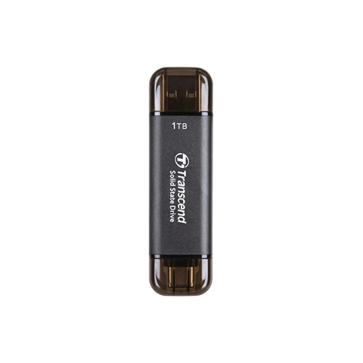 Külső SSD, Transcend, fekete, 1 TB