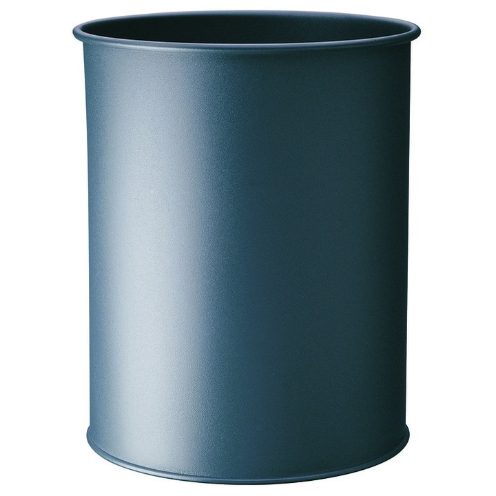 DURABLE Papierkorb Metall rund 15 Liter Anthrazit (330158) (330158)