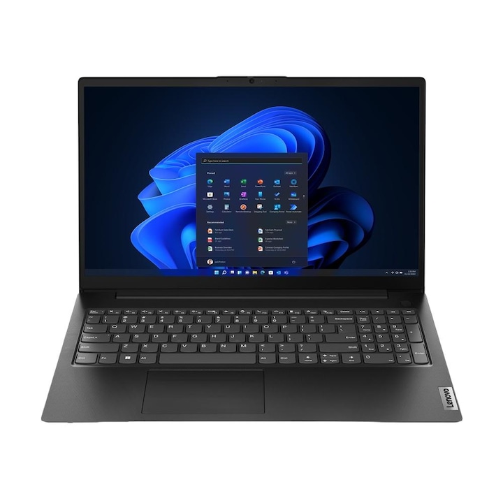 Lenovo V15 Laptop, 15,6", AMD Ryzen 5, 512 GB, 16 GB RAM, Windows 11 Pro, fekete