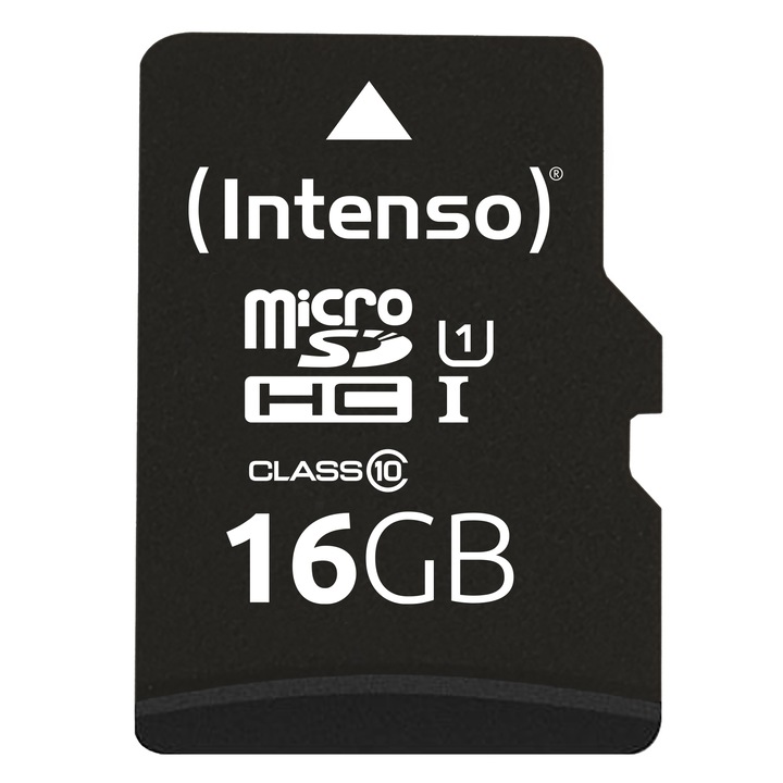 Card microSD, Intenso, 16GB, Negru