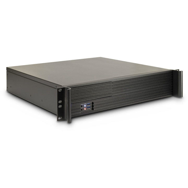 Server, Inter-Tech 2U-K240L, 48.3 cm, Negru