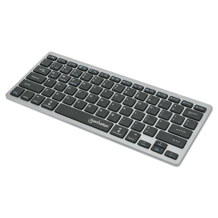 Tastatura, Manhattan, 180559, RF Wireless/Bluetooth, Gri/Alb