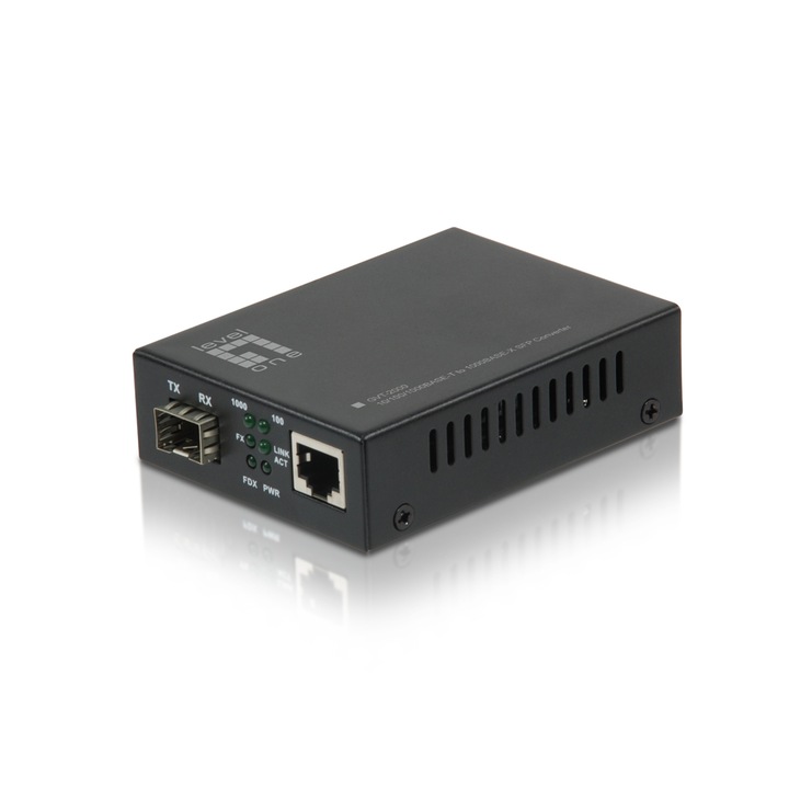 LevelOne GVT-2000 RJ-45 - SFP Gigabit Ethernet médiakonverter, 94 x 70 x 25 mm