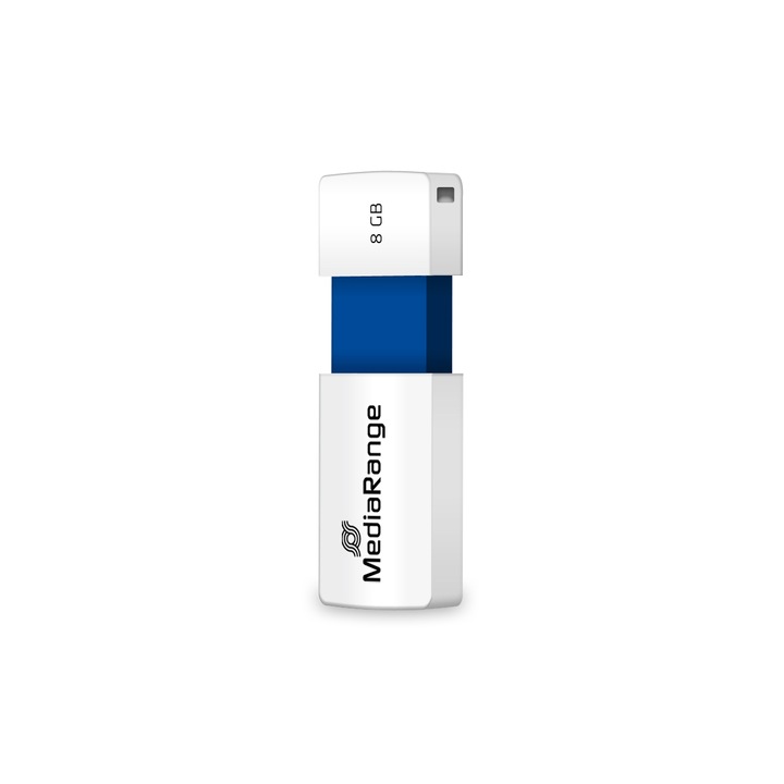 Memorie USB, MEDIARANGE, MR971, 8 GB, USB tip A, 12 MB/s, Albastru/Alb