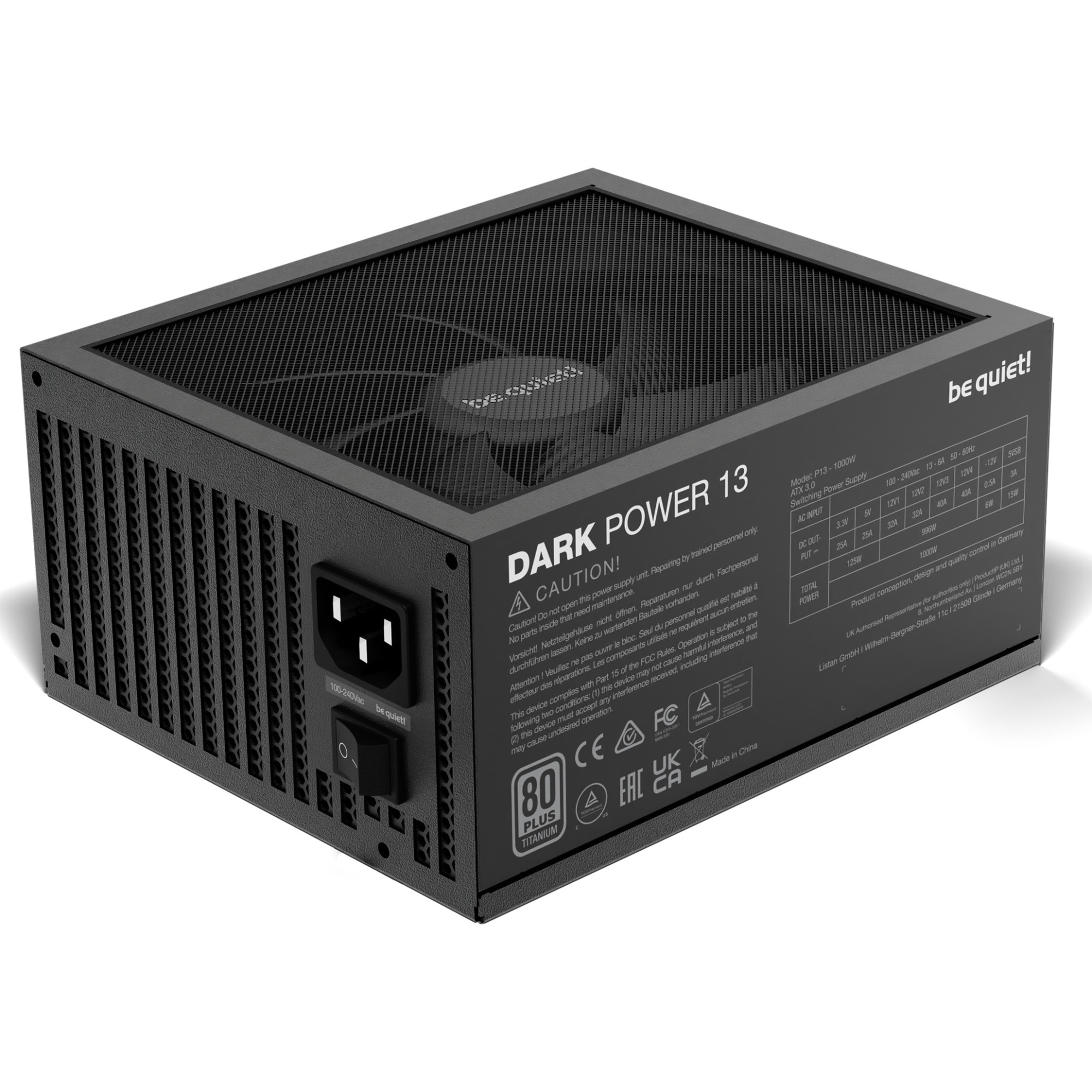 Sursa Be Quiet DARK POWER 13, 1000W, 80 PLUS Titanium, modular