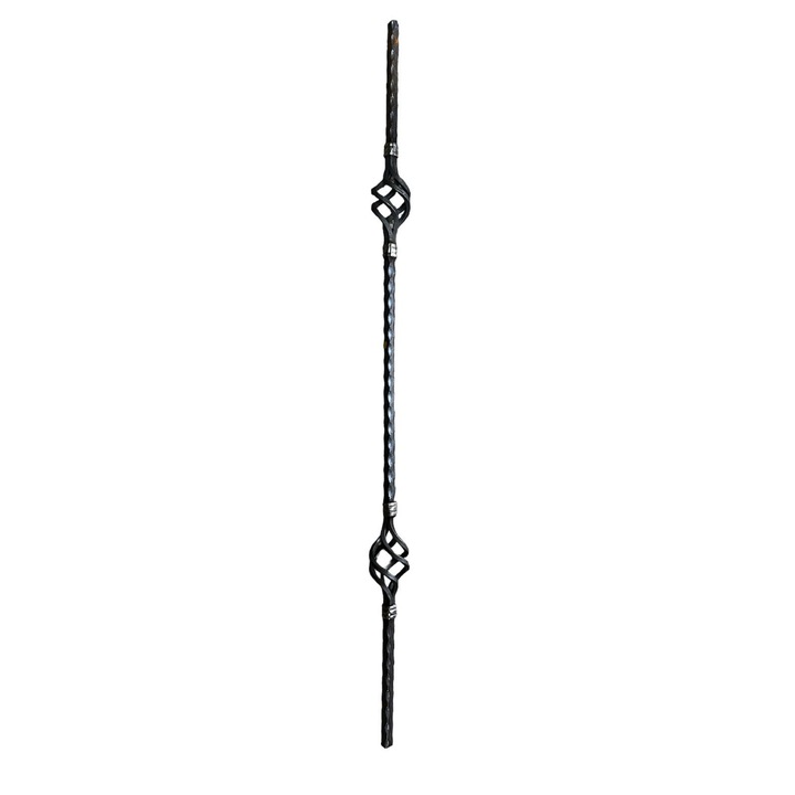 Állvány kovácsoltvas korlátokhoz, nyomott profil 12X12 mm, hossz 900 mm