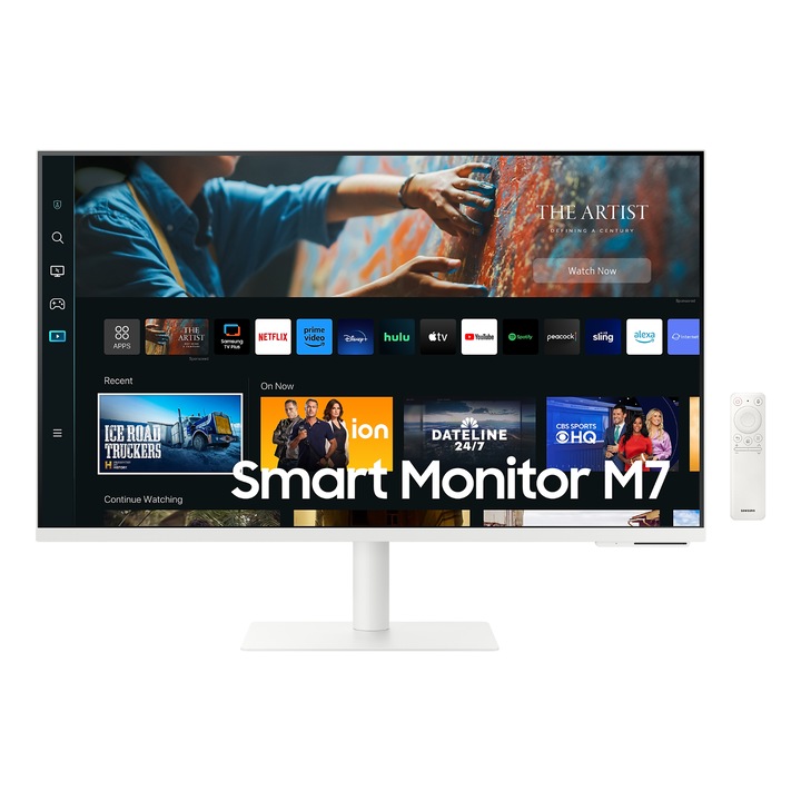 Samsung M7 M70C UHD 4K Smart Monitor, 27" (68.58 cm), 3840 x 2160, 60 Hz, HDMI, Wi-Fi, (F), Fehér VA monitor
