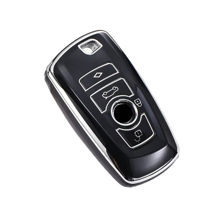 Луксозен предпазен калъф за автомобилен ключ, За BMW до 2017 1 3 5 7 Series F10 F20 F30 F34 F11 F15 F16 X1 X3 X5 X6 F25 F31 M3 M4 Черен