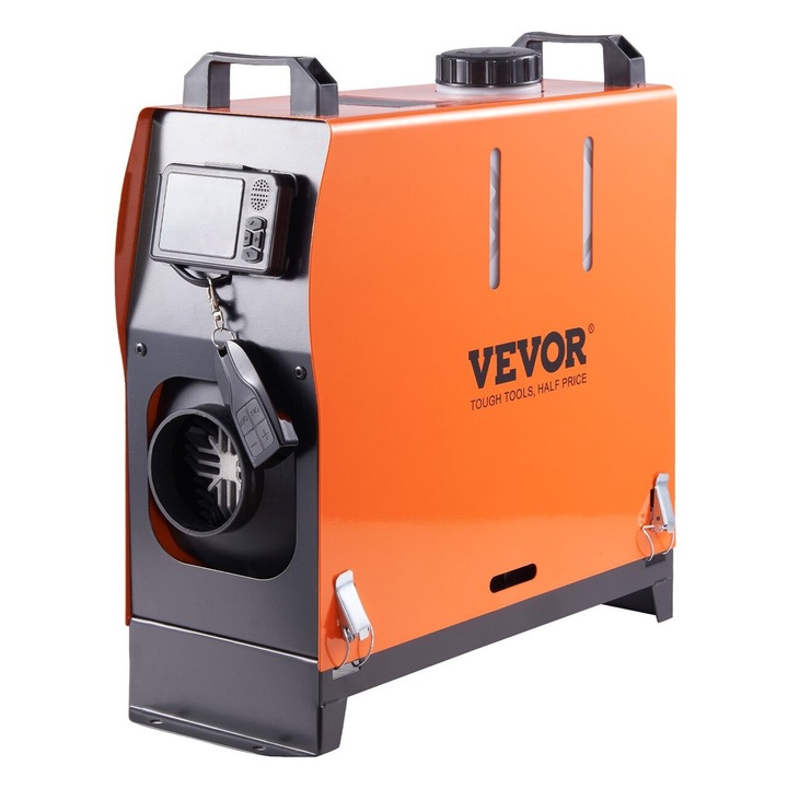 Incalzitor stationar diesel Vevor All-in-one 12V, 5KW Bluetooth, Telecomanda, consum 0.16-0.52 l/h, Rezervor 5 l