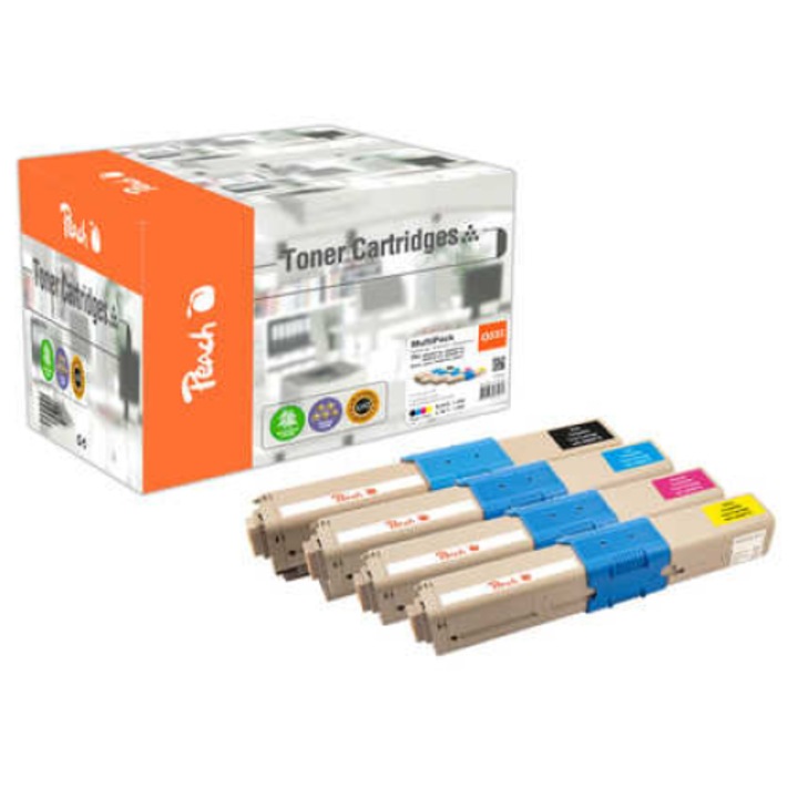 Cartuse toner Peach, Multicolor, 4 bucati